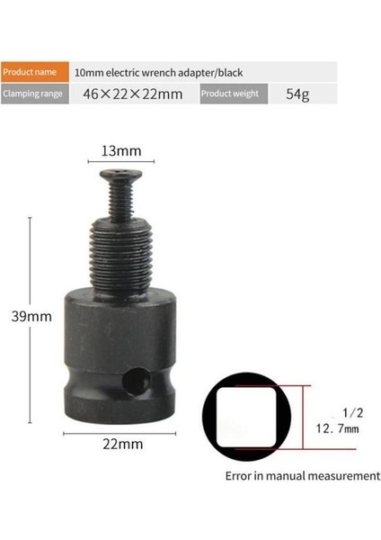 13MM Adaptör Siyah Ayna Dönüştürücü Çubuk Anahtarı Matkap Yuvarlak Saplı Elektrikli Taşlama Manuel Otomatik Pens Uzatma Çubuğu Makine Aksesuarları (Yurt Dışından)