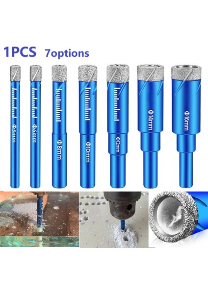 5 Adet 6mm 1/5 Adet Matkap Ucu 6/8/10/12/14/16MM Elmas Kaplı Çekirdek Delme Uçları Cam Mermer Granit Kuvars Seramik Kuru Delme Aracı (Yurt Dışından) fiyatları