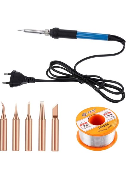 5 Parçalı Set Elektrikli Havya 60W 110V/ABD PLUG/220V Ab/fiş 908 Ayarlanabilir Sıcaklık Havya Kaliteli (Yurt Dışından)