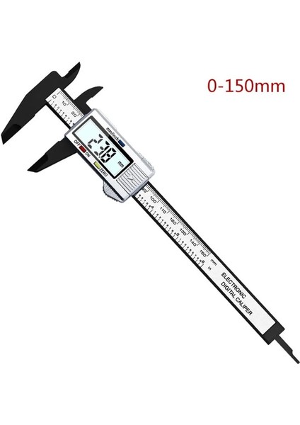 Siyah 0-100MM 0-100MM 150MM LCD Dijital Sürmeli Kumpas Mikrometre Boyutu Elektronik Karbon Fiber (Yurt Dışından)