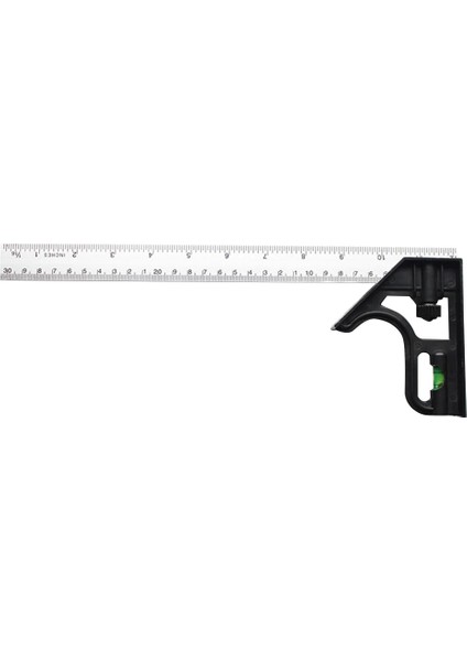 Dıy Paslanmaz Çelik Düz Sağ Açı Cetvel Yatay Hız Kare Açı Iletki Ölçme Açısı Su Terazisi 12 "(300MM) (Yurt Dışından)