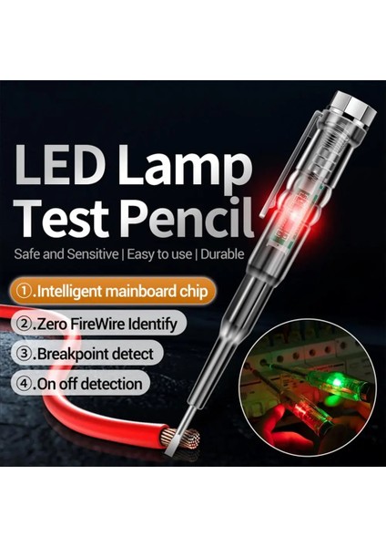 B Aneng Elektrik Test Cihazı Kalem LED Yüksek Parlaklık Çok Fonksiyonlu Kalem Duyarlı Hat Kırılma Kararı Akıllı Sensör Test Kalemi (Yurt Dışından)