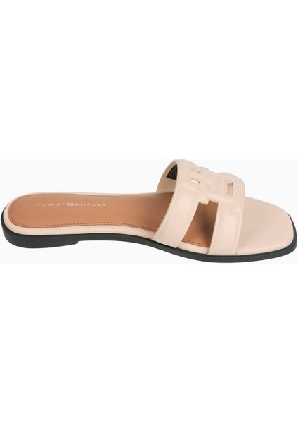 Logo Strap Mule Flat Sandalet