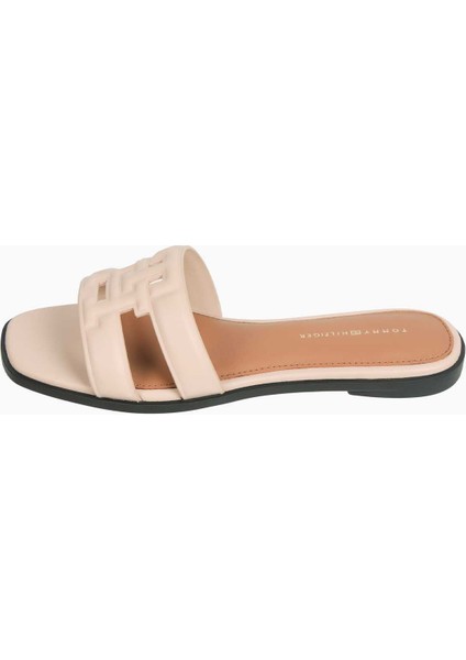 Logo Strap Mule Flat Sandalet