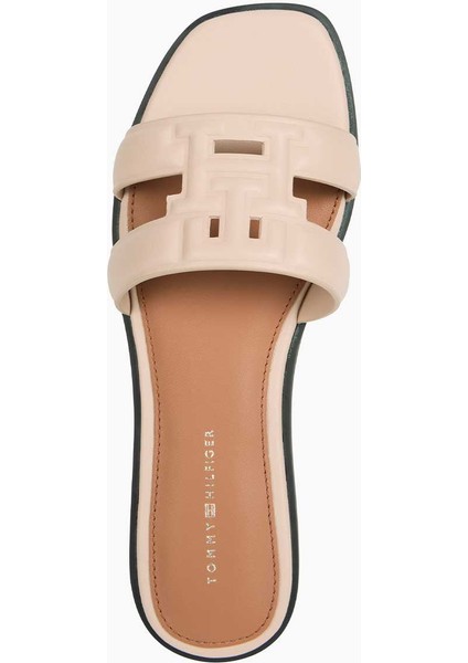 Logo Strap Mule Flat Sandalet