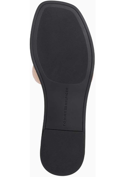 Logo Strap Mule Flat Sandalet