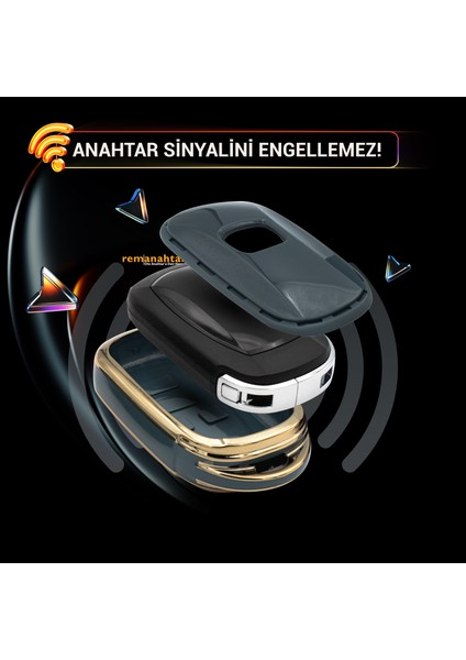 Accord Hr-V 2 Buton Smart Nano Anahtar Kılıfı Mavi