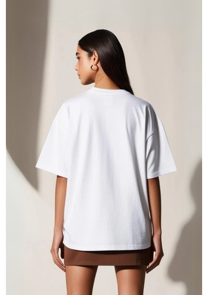 Leopar Desenli Kiraz Baskılı Özel Tasarım Pamuklu Oversize Tshirt fiyatları