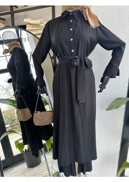 Moda Ala Uzun Takım Siyah