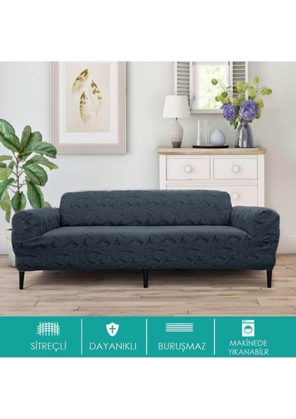 Jakarlı Sehra Desen 3 3 1 1 Lastikli Kanepe Örtüsü | Lastikli Koltuk Örtüsü | Koltuk Kılıfı Takımı fiyatları
