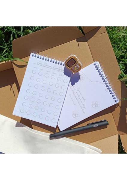 Manevi Koleksiyon Seti | Defter | Kalem | Zikirmatik | Tespih | Bez Çanta Hediyeli