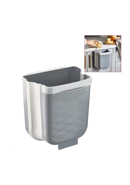 Akıllıelma-Avantage Katlanır Cop Kovası Grı L-00869-2