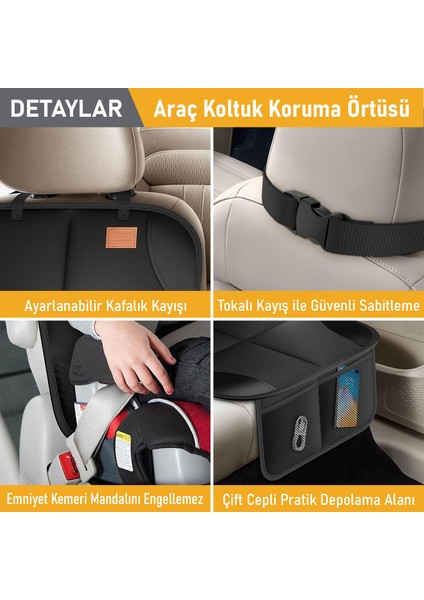 Oto Koltuk Koruyucu Kılıf, Çocuk Koltuğu, Evcil Hayvan, Kedi Köpek Araç Koltuk Örtüsü, - Siyah fiyatları