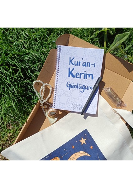 Manevi Koleksiyon Seti | Defter | Kalem | Zikirmatik | Tespih | Bez Çanta Hediyeli