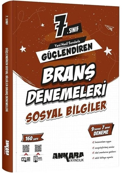 Ankara Yayıncılık 7. Sınıf Sosyal Bilgiler Güçlendiren Branş Denemeleri Ankara Yayıncılık