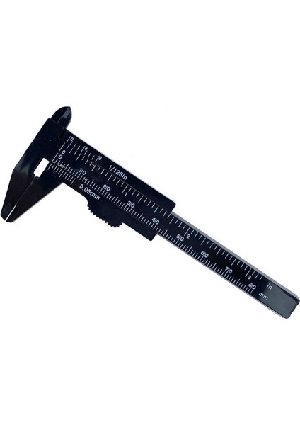 Siyah 1 Adet 0-80MM Yüksek Kaliteli Sürmeli Kumpas Çift Kural Ölçeği Plastik Kumpas Ölçme Öğrenci Mini Aracı Cetvel Dıy Modeli Yapımı (Yurt Dışından)