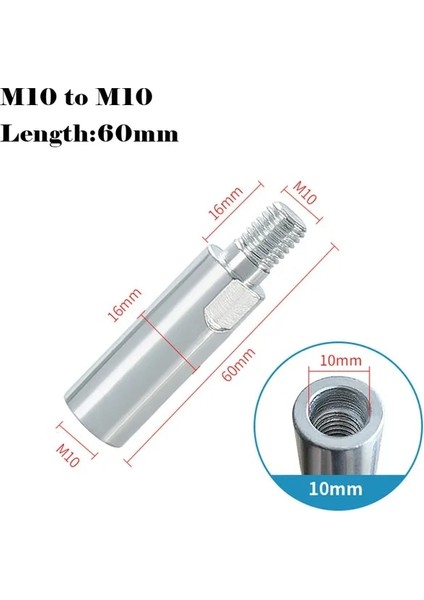 Bir 60MM Açı Öğütücü Adaptör Çubuğu Uzatma Çubuğu M10 M14 Adaptörleri Çubuk Model 100 125 Açı Öğütücüler Parlatıcılar Parlatma Aksesuarları (Yurt Dışından)