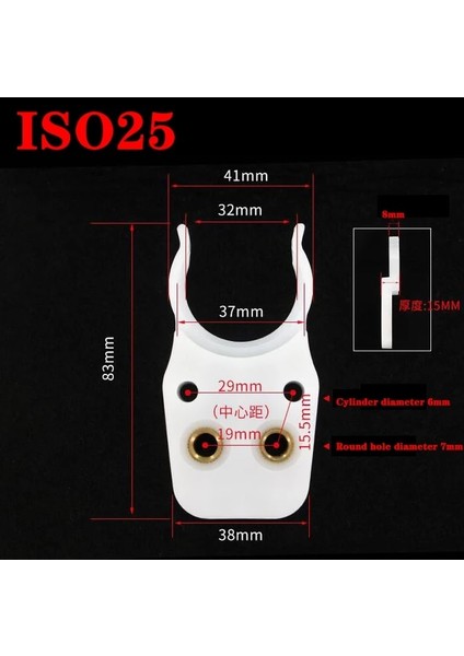 ISO25 100% Yeni Otomatik Cnc Takım Değiştirici ISO10 ISO20 ISO25 ISO30 BT30 NBT30 BT40 HSK63F Takım Tutucu Kelepçe Demir + Abs Aleve Dayanıklı Kauçuk (Yurt Dışından)