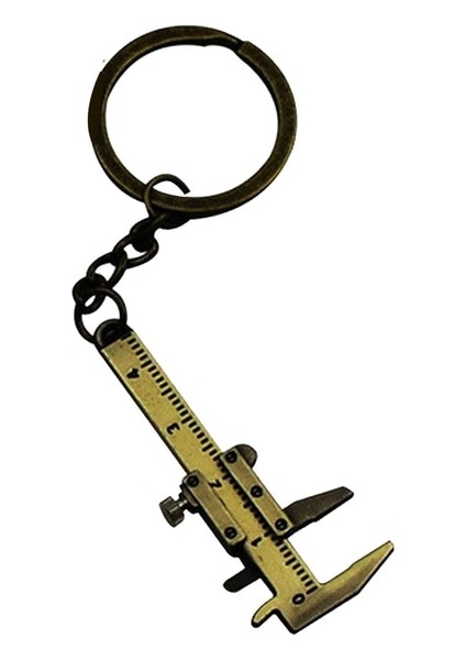 Sarı Taşınabilir Mini Sürmeli Kumpas Anahtarlık Alaşım Kumpaslar Ölçüm Ölçer Slayt Çinko Alaşım Araba Anahtarlık Çanta Süsleme Cetvel (Yurt Dışından)