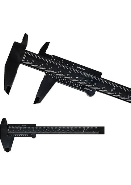 0-150MM Siyah 1 0-100/150MM Çift Ölçekli Plastik Sürmeli Kumpas Cetvel Ölçme Öğrenci Kaliperleri Mini Ölçme Kaliperleri Boyut Ölçme (Yurt Dışından)