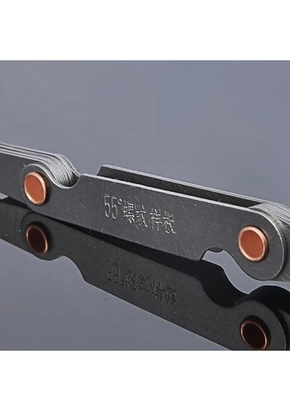 55 Derece Inç Ölçme Aracı Metrik Inç Pitch Katlanır 60 ve 55 Derece Vida Dişi Ölçer Ölçer Metal 20 Bıçak (Yurt Dışından) fırsatları