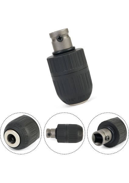1/2 20UNF Matkap Chuck 1/2 Chuck Adaptörü 2-13 mm Kapasiteli Anahtarsız Mandren 2-13MM Kelepçe Aralığı Darbeli Anahtar Dönüşümü (Yurt Dışından) fiyatları