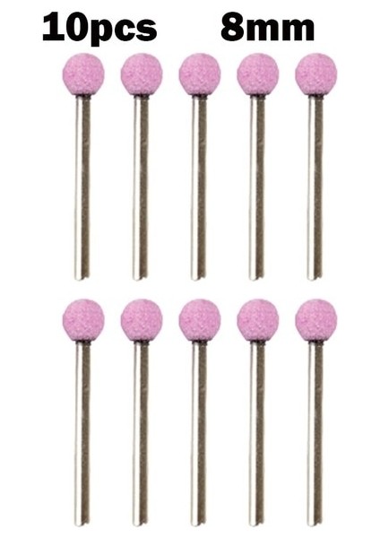 8mm 10 Adet 3mm Shank Top Şeklinde Seramik Taşlama Kafası Taşlama Çapak Tekerlek Taşlama Mobilya El Sanatları Döner Aletler (Yurt Dışından)