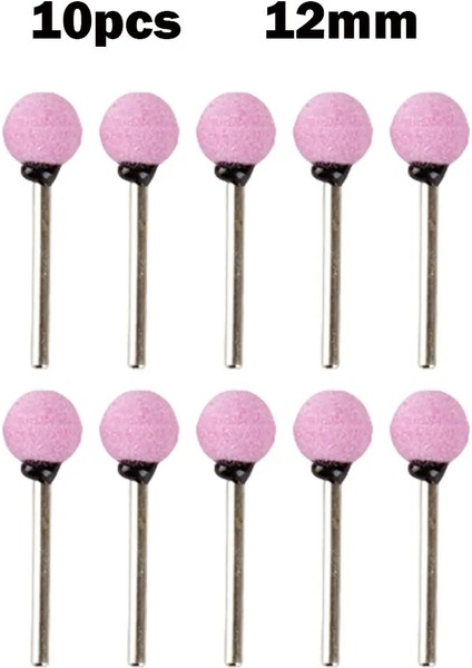 8mm 10 Adet 3mm Shank Top Şeklinde Seramik Taşlama Kafası Taşlama Çapak Tekerlek Taşlama Mobilya El Sanatları Döner Aletler (Yurt Dışından)