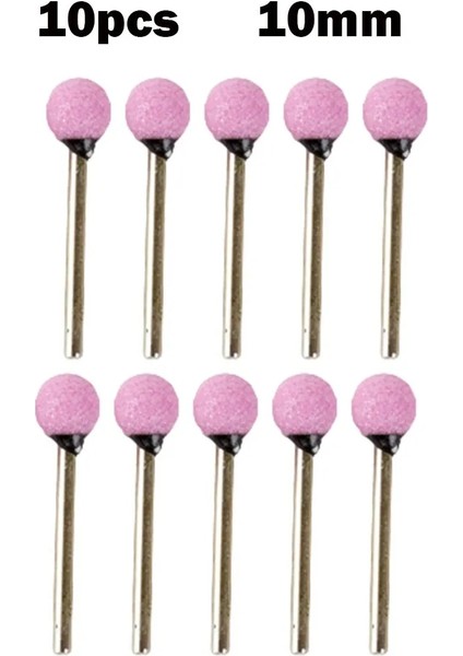 8mm 10 Adet 3mm Shank Top Şeklinde Seramik Taşlama Kafası Taşlama Çapak Tekerlek Taşlama Mobilya El Sanatları Döner Aletler (Yurt Dışından)