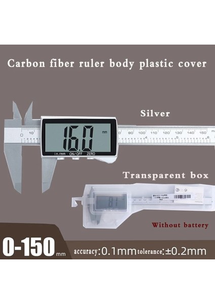 Stil 6 Kumpas Aracı Dijital Kalibratör Dijital Kalibre Vernier Plastik Kumpas Kalınlık Ölçer Derinlik Elektronik Cetvel (Yurt Dışından)
