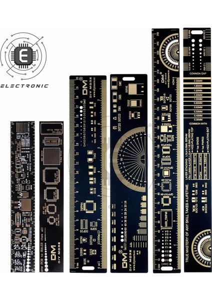 20CM Aideepen 3 Tip 15CM 20CM 25CM Pcb Cetvel Çok Fonksiyonlu Ölçüm Aracı Direnç Kondansatör Çip Ic Smd Diyot Transistör (Yurt Dışından) fiyatları