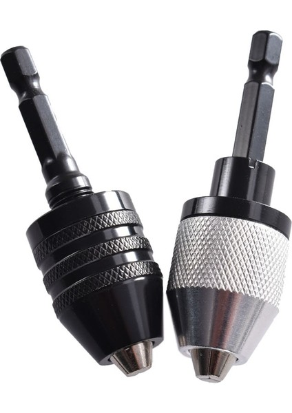 0.3 -3.6mm Gümüş Mini Anahtarsız Matkap Chuck 0.3-6.5mm Kendinden Sıkmalı Elektrikli Matkap Uçları Pens Fikstür Araçları 1/4 "hex Shank Hızlı Değişim Dönüştürücü (Yurt Dışından) modelleri