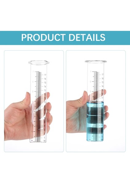 4 500 ml 7 Inç Kapasiteli Cam Mezun Test Tüpü Açık Cam Yağmur Ölçer Yedek Tüpler Ölçme Ölçme Araçları Yard Bahçe (Yurt Dışından)