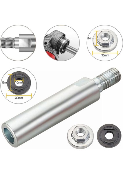 80MM Açı Öğütücü Uzatma Biyel M10 Diş Adaptörü Şaft Somunları 100 Açılı Taşlamalar/parlatıcılar Taşlama Kafaları (Yurt Dışından)