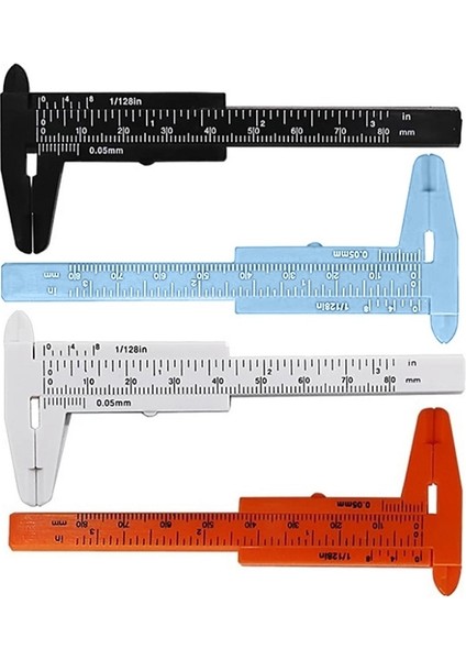 Beyaz 80MM Mini Plastik Sürgülü Sürmeli Kumpas Ölçer Ölçü Aracı Cetvel Mikrometre Doğru Ölçüm Aracı Standart Sürmeli Kumpas (Yurt Dışından) modelleri