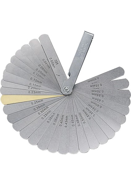 Yeni Feeler Ölçer 89A Metrik/inç 32 Pcs Telemetre Mesafe Bulucu Feeler Ölçer Bakır Sac #40 (Yurt Dışından) fiyatları