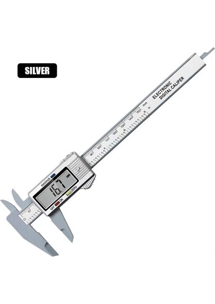 Gümüş Ölçme Aracı Iç Dış Çap Elektronik Dijital Ekran Sürmeli Kumpas 150MM-YÜKSEK Mukavemetli Plastik Kumpas (Yurt Dışından)