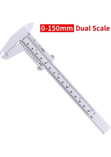 0-150MM Beyaz Sürmeli Kumpas 0-150MM Plastik Kaliperler Ölçer Ölçme Araçları 80MM 150MM Sürmeli Kumpas Diyafram Derinlik Çapı Ölçü Aracı (Yurt Dışından)