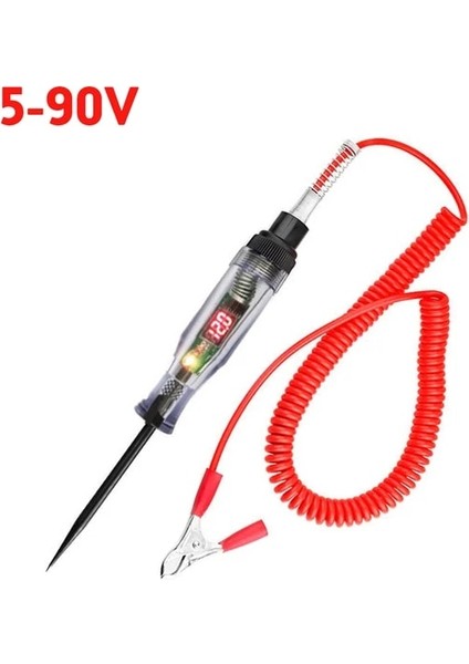 Yay Tel 5-90V 5V-90V Dc Gerilim Devre Test Cihazı 3-36V 12V 24V Araba Kamyon Far Teşhis Araçları Dijital Gerilim Dedektörü Test Probu Kalemi (Yurt Dışından)