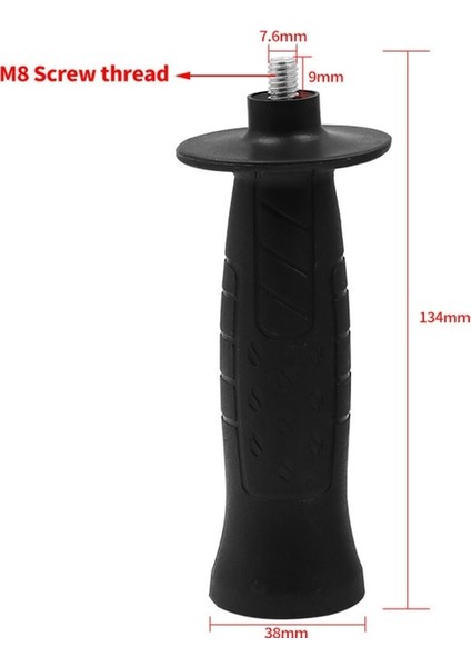 M8 1 Adet M8/M10 Açı Öğütücü Yardımcı Yan Kol 113/134MM Açı Öğütücü Taşlama Tezgahı Aksesuarları Için Yedek Parçalar (Yurt Dışından)