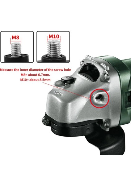 M8 1 Adet M8/M10 Açı Öğütücü Yardımcı Yan Kol 113/134MM Açı Öğütücü Taşlama Tezgahı Aksesuarları Için Yedek Parçalar (Yurt Dışından)