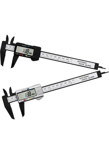 Siyah 0-150MM Dijital Kumpas Elektronik Sürmeli Kumpaslar Ölçme Aracı Büyük Ekran Pakometre Sürmeli Kumpas Yüksek Mukavemetli Kumpas (Yurt Dışından)