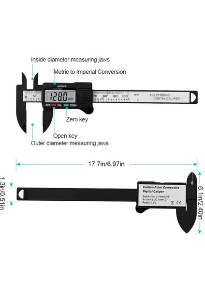 Tip 1 Dijital Elektronik Sürmeli Kumpas Plastik Ölçüm Aletleri Sürgülü Altimetre Mikrometre Taşınabilir Otomatik Tip 3 (Yurt Dışından) modelleri