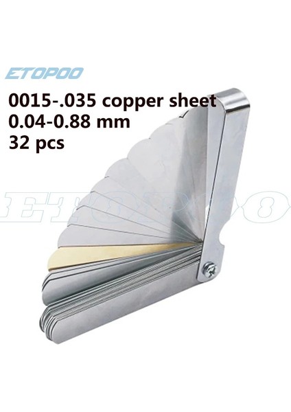 16 Adet Yüksek Kalite 14/16/25/26/32 Adet Telemetre Sentil Valfi Öğretim Sentil 0.04-0.88 mm Boşluk BOYUTU.0015-.035 Bakır Levha (Yurt Dışından)