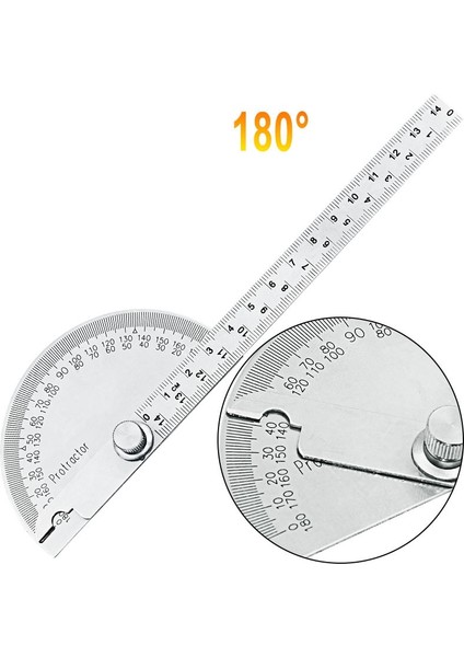 B 180 Derece Iletki Metal Açı Bulucu Açı Cetvel Ağaç Işleme Araçları Ölçme Cetveli Açı Ölçer Paslanmaz Çelik Açı Ölçer (Yurt Dışından) fırsatları