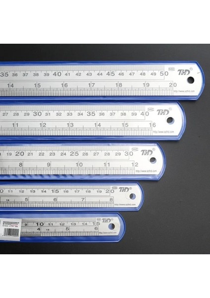15 cm Metal Paslanmaz Çelik Ölçekli Metrik Cetvel Santimetre Inç Düz Cetvel Hassas Ölçme Aracı Ofis Donanım Ölçme (Yurt Dışından)