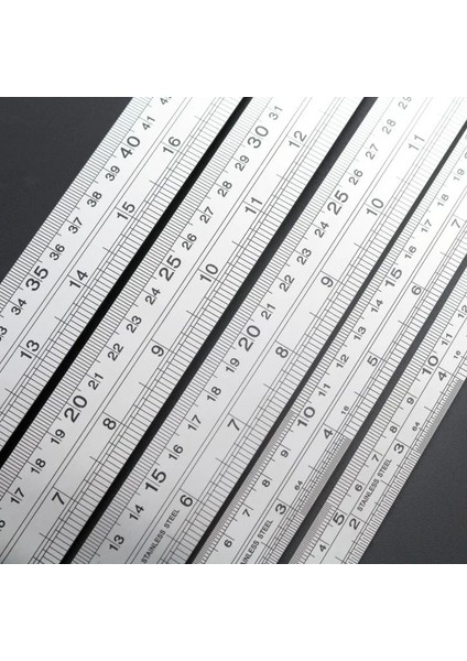 15 cm Metal Paslanmaz Çelik Ölçekli Metrik Cetvel Santimetre Inç Düz Cetvel Hassas Ölçme Aracı Ofis Donanım Ölçme (Yurt Dışından)