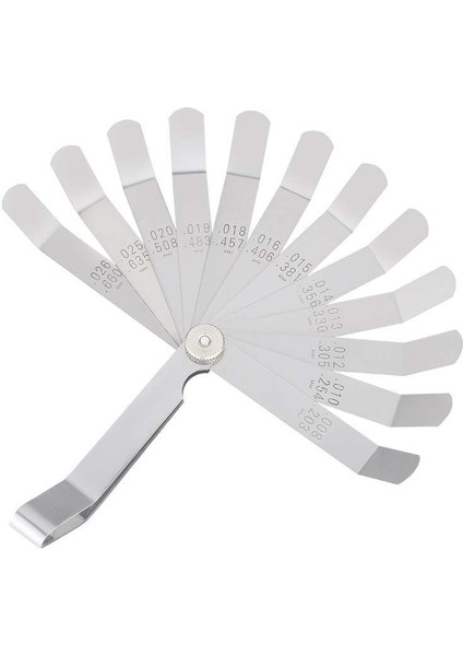 16BLADE 16/20/25/26/32 Bıçak Feeler Ölçer Metrik Boşluk Dolgu 0.127-0.508MM Gage Ölçüm Aracı Motor Supap Ayarı (Yurt Dışından)