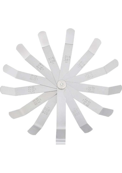 16BLADE 16/20/25/26/32 Bıçak Feeler Ölçer Metrik Boşluk Dolgu 0.127-0.508MM Gage Ölçüm Aracı Motor Supap Ayarı (Yurt Dışından)
