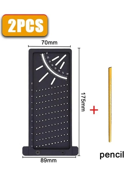 Plastik Siyah T Tipi Ağaç Işleme Ölçer Cetvel Çok Fonksiyonlu Cetvel 45 90 Derece Ölçer Kuralı Ölçüm Aracı Marangozluk Scribe Mark Çizgi Ölçme (Yurt Dışından)